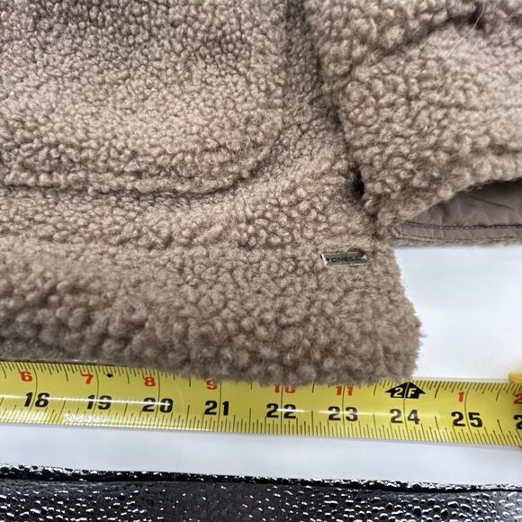 ONEILL Jacket Women's Large Brown Button Up Collared Sherpa Pockets Coat - Picture 10 of 10